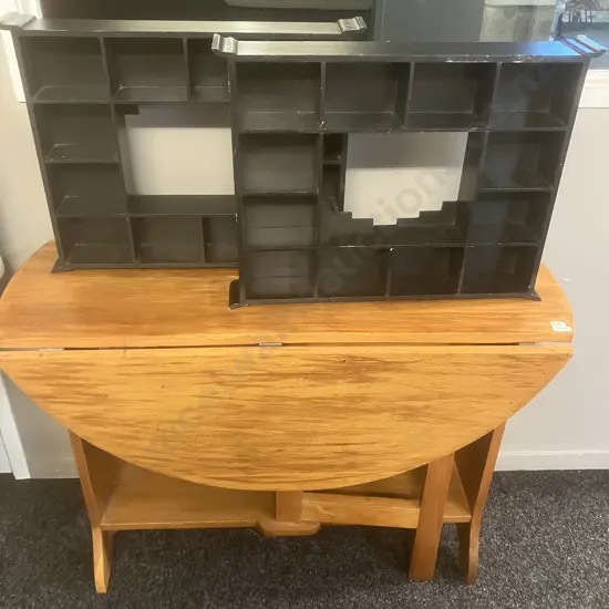 Pair of Black Shadow Boxes. H44 W57 D8cm