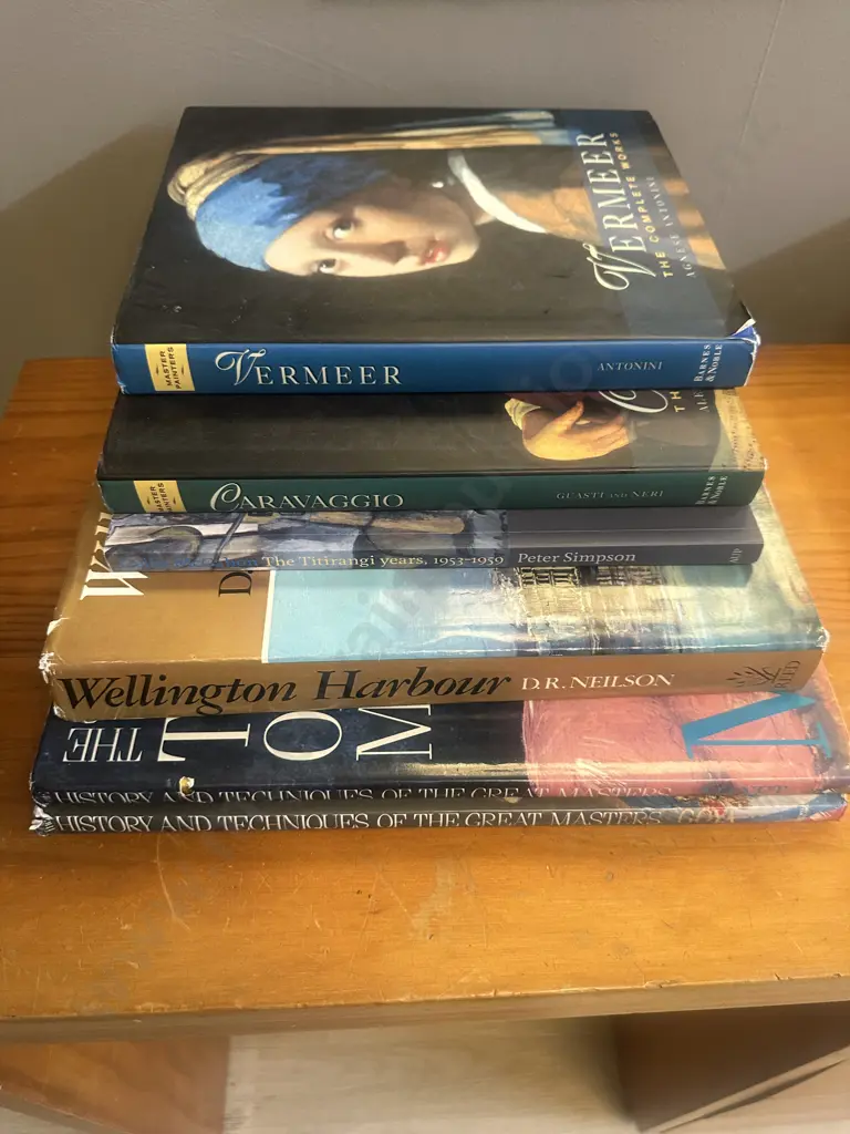 Art Books - Vermeer: The Complete Works 2007, Colin McCahon Titirangi Years, Wellington Harbour A Heritage of Tara Etc Image 1++