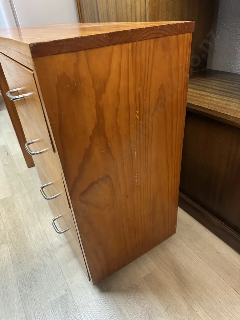 Pine Four Drawer Desk/Sewing Table H71 W90 D40 Image 1++