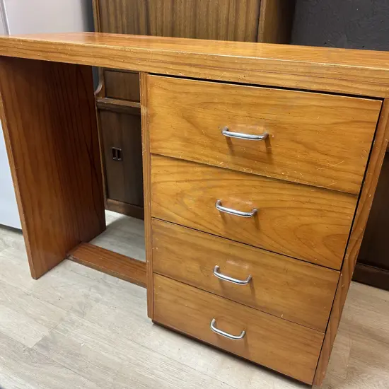 Pine Four Drawer Desk/Sewing Table H71 W90 D40