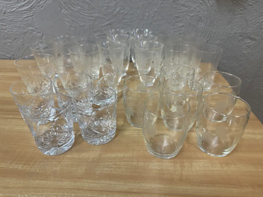Selection Of Vintage Crystal Glasses Including Brieley, Empress Etc Image 1++