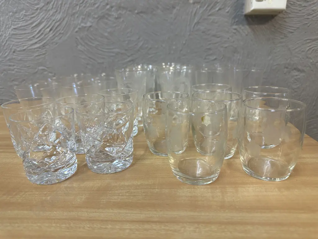 Selection Of Vintage Crystal Glasses Including Brieley, Empress Etc Image 1++