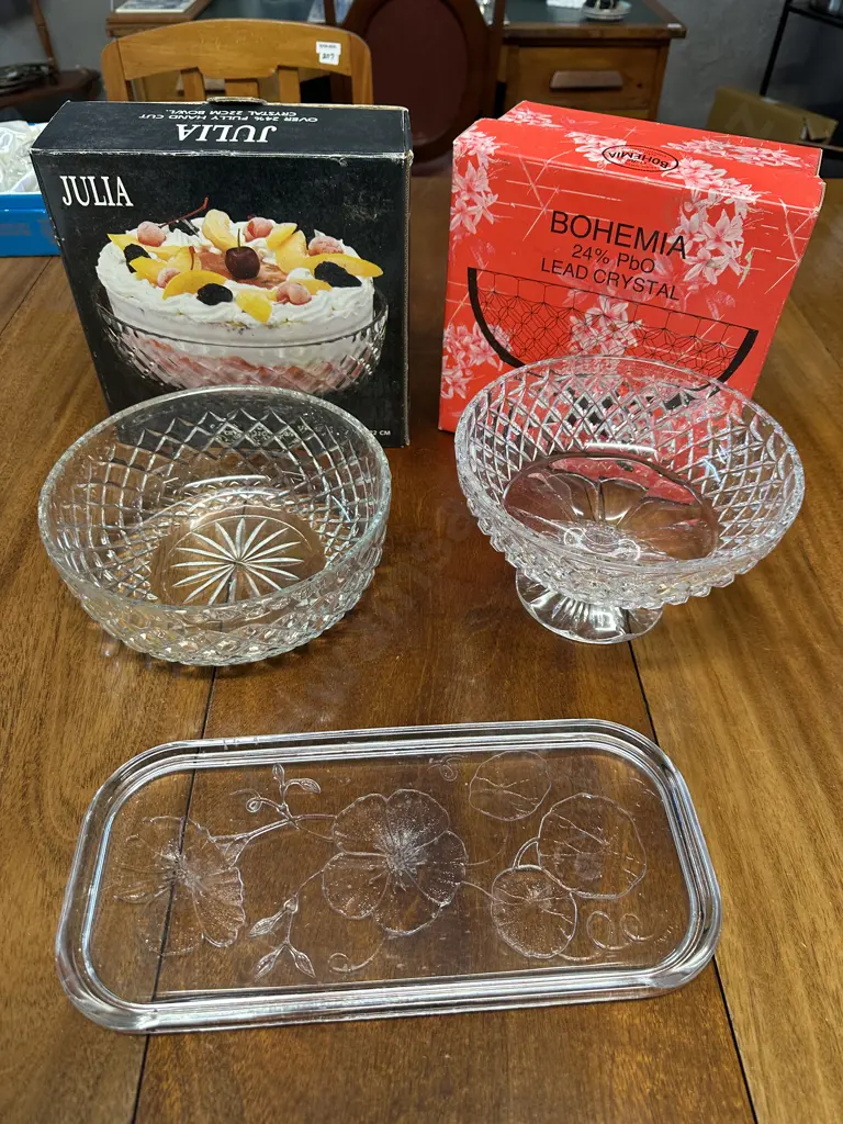 Vintage Crystal Ware Including Julia, Bohemia & Luminarc Image 1++