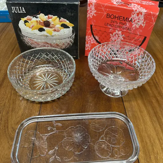 Vintage Crystal Ware Including Julia, Bohemia & Luminarc