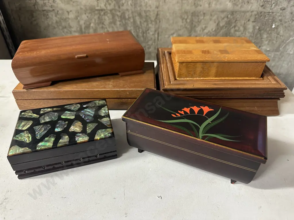 Assorted Wooden Boxes Etc Image 1++
