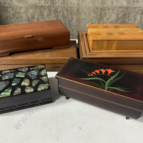Assorted Wooden Boxes Etc