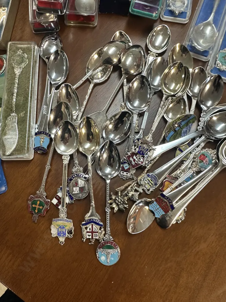 Selection Of Souvenier Collectors Teaspoons Image 1++