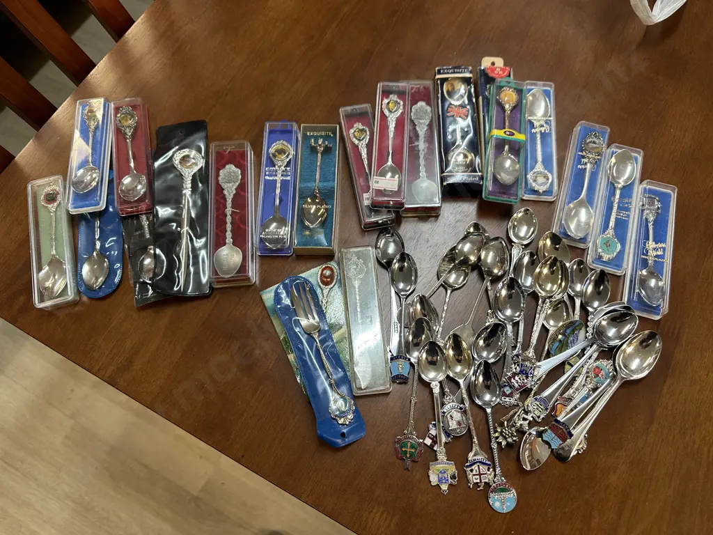 Selection Of Souvenier Collectors Teaspoons Image 1++