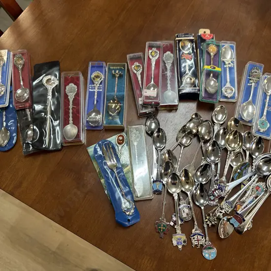 Selection Of Souvenier Collectors Teaspoons