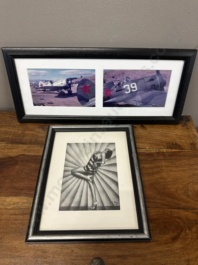 Framed Artwork Soviet Aircraft & Art Deco Print Studio d Ora- Benda Image 1++