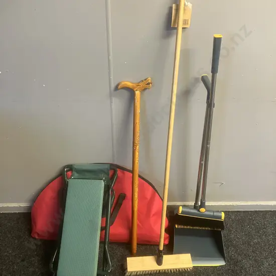Broom, Broom & Pan, Walking Stick, Garden Seat Kneeler, Camping Table