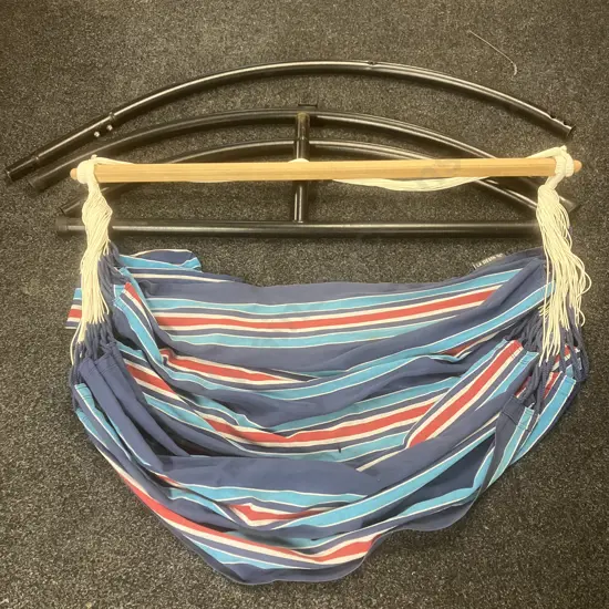 La Siesta Chair Hammock & Stand (Frame Needs Bolts & Swivel Etc)