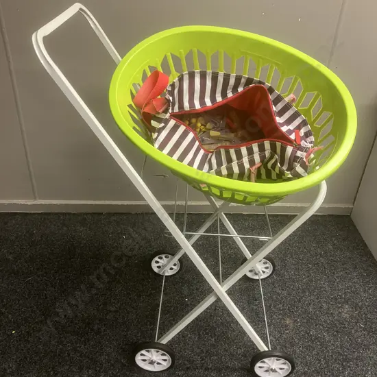 Wash Basket, Pegs & Bag, Folding Trolley