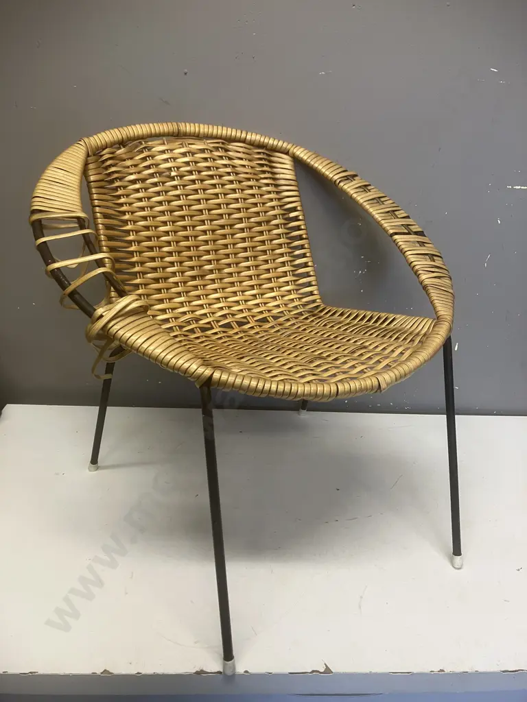 Retro Woven PU Childs Chair With Metal Frame (AF) Image 1++