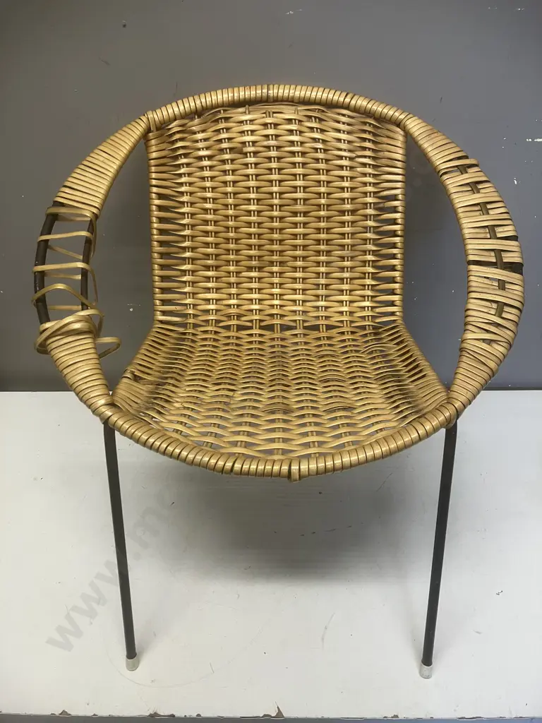 Retro Woven PU Childs Chair With Metal Frame (AF) Image 1++