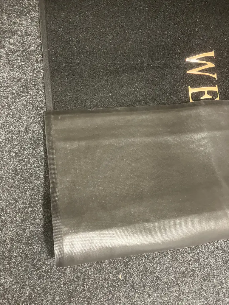 Pair of 'WELCOME' Black PVC Floor Mats 120 x 180cm Image 1++