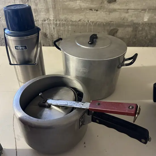 Hawkins England Universal Pressure Cooker, Spincraft Stock Pot & Thermos