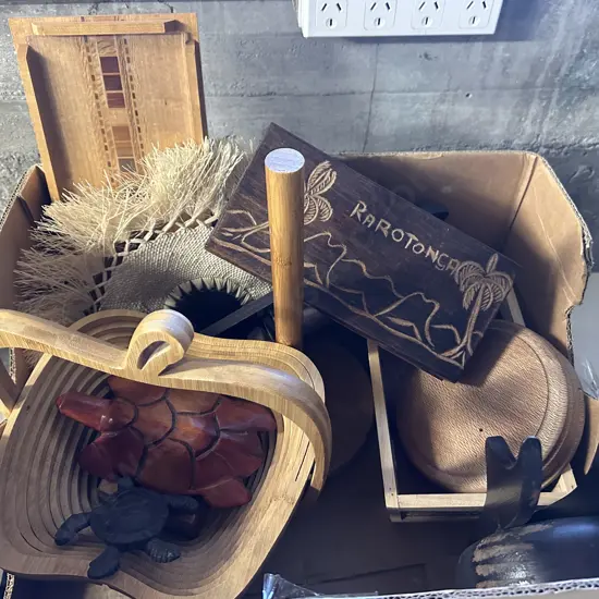 Box Lot Wooden Ware