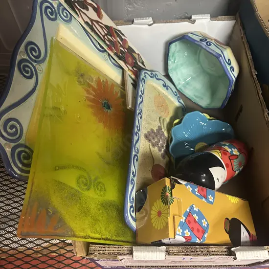 Selection Of Platters, Wall Art Etc Including Maxwell Williams