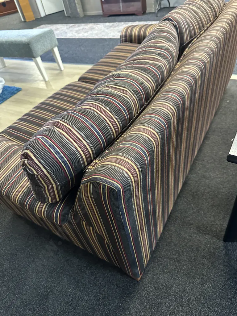 Two Seater Sofa, Black / Red / Gold / Green Colours, Wooden Feet. L190 D95cm Image 1++