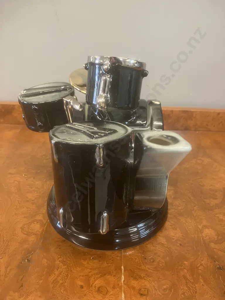 Richard Parrington Drumkit Teapot 'In Time For Tea', 1980s Made In England Image 1++