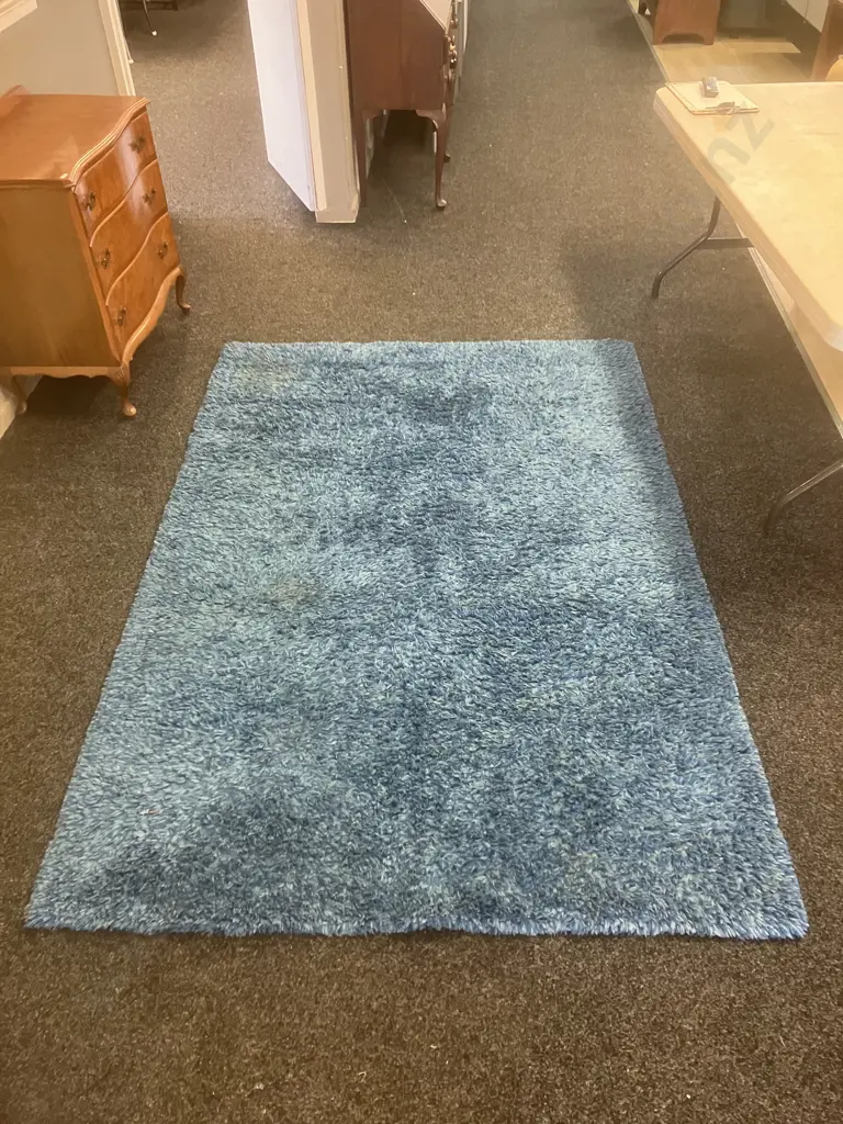 Signature Rugs Serenity Tufted Floor Rug In Moroccan Blue Colour. 150 x 220cm Image 1++