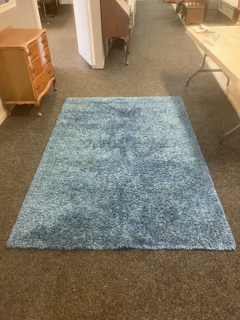 Signature Rugs Serenity Tufted Floor Rug In Moroccan Blue Colour. 150 x 220cm Image 1++