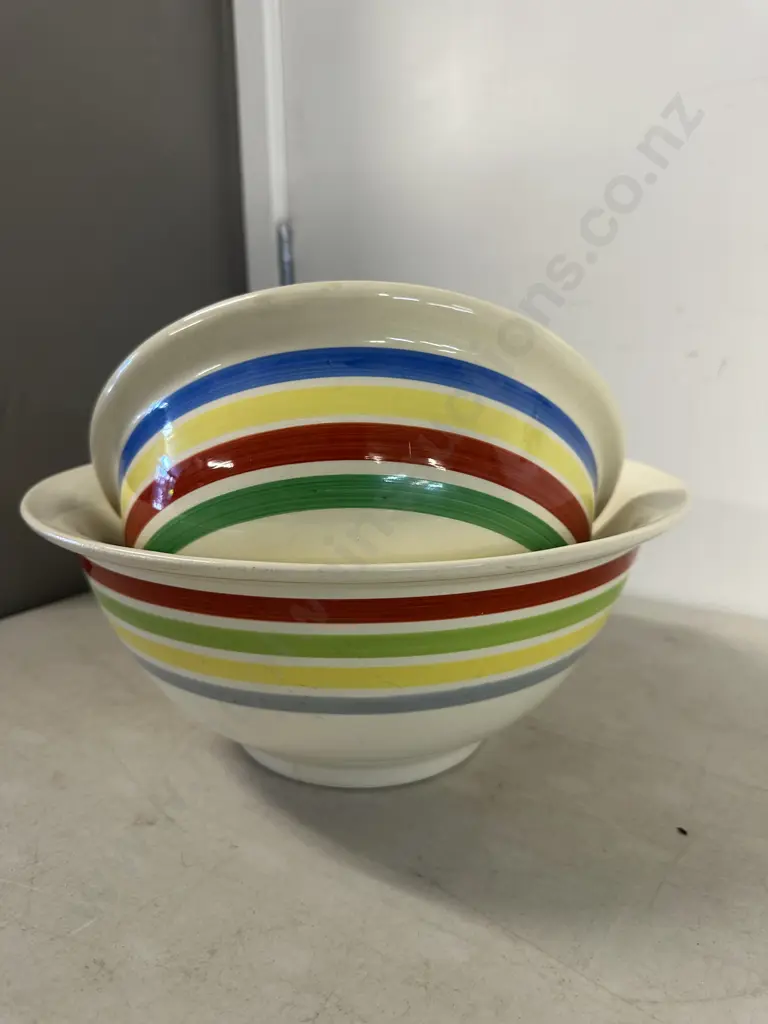 Vintage Fiesta Ware Mixing Bowls By Crown Lynn Image 1++