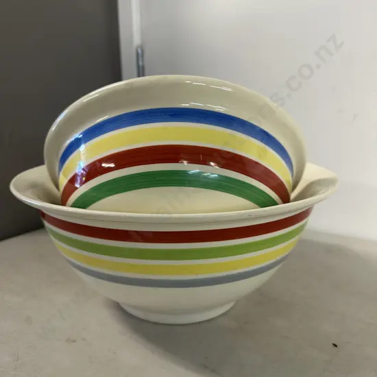 Vintage Fiesta Ware Mixing Bowls By Crown Lynn