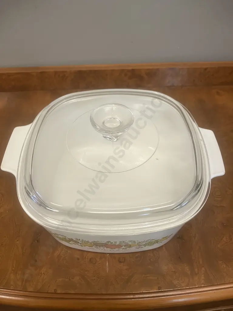 Vintage Corning Ware Spice Of Lice 3 Litre Casserole (A-3-B) With Pyrex Lid Image 1++
