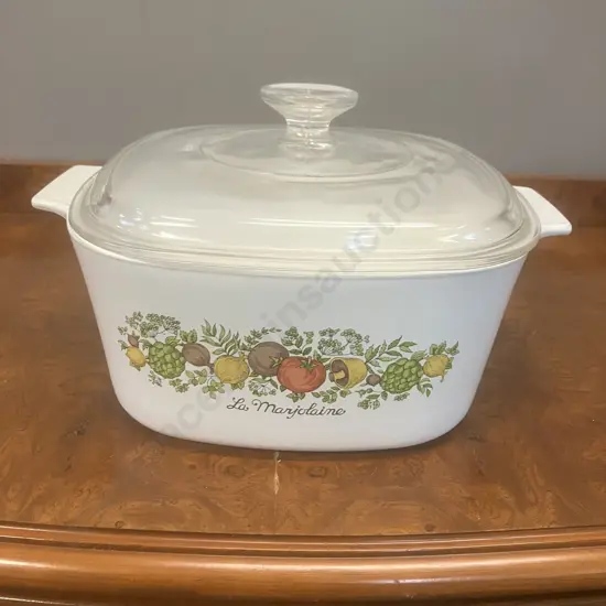 Vintage Corning Ware Spice Of Lice 3 Litre Casserole (A-3-B) With Pyrex Lid