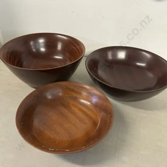 Selection Of Brenda Bridget Sapele Mahogany Ware Bowls By Don Alexander