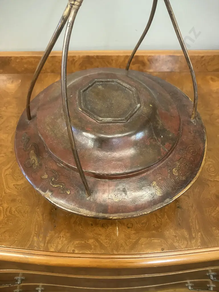 Antique Chinese Wood Food Basket Image 1++