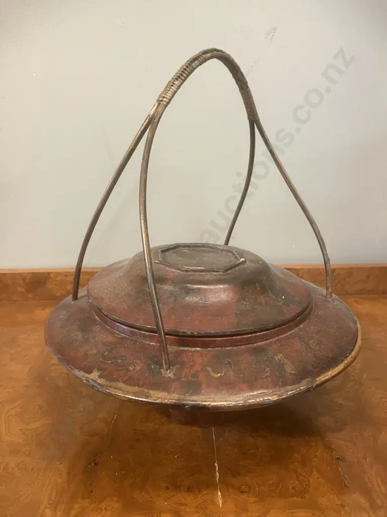 Antique Chinese Wood Food Basket Image 1++