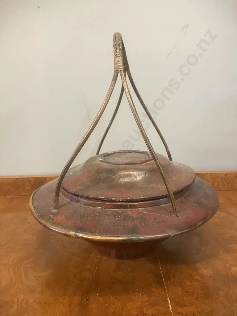 Antique Chinese Wood Food Basket Image 1++