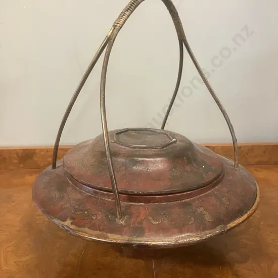 Antique Chinese Wood Food Basket