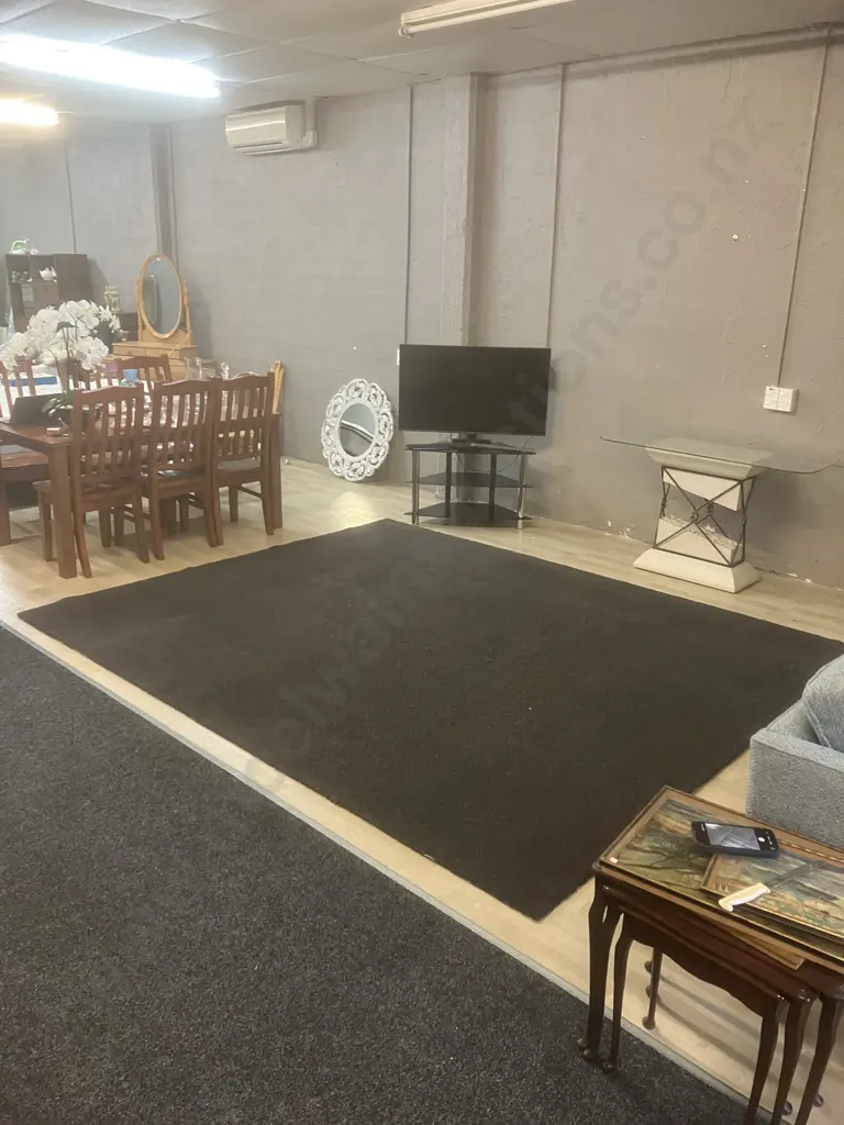 Charcoal Colour Tufted Carpet Square. 3 x 2.5M Image 1++
