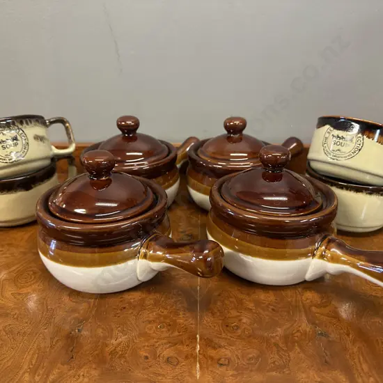 Selection Of Lidded Soup Bowls Etc
