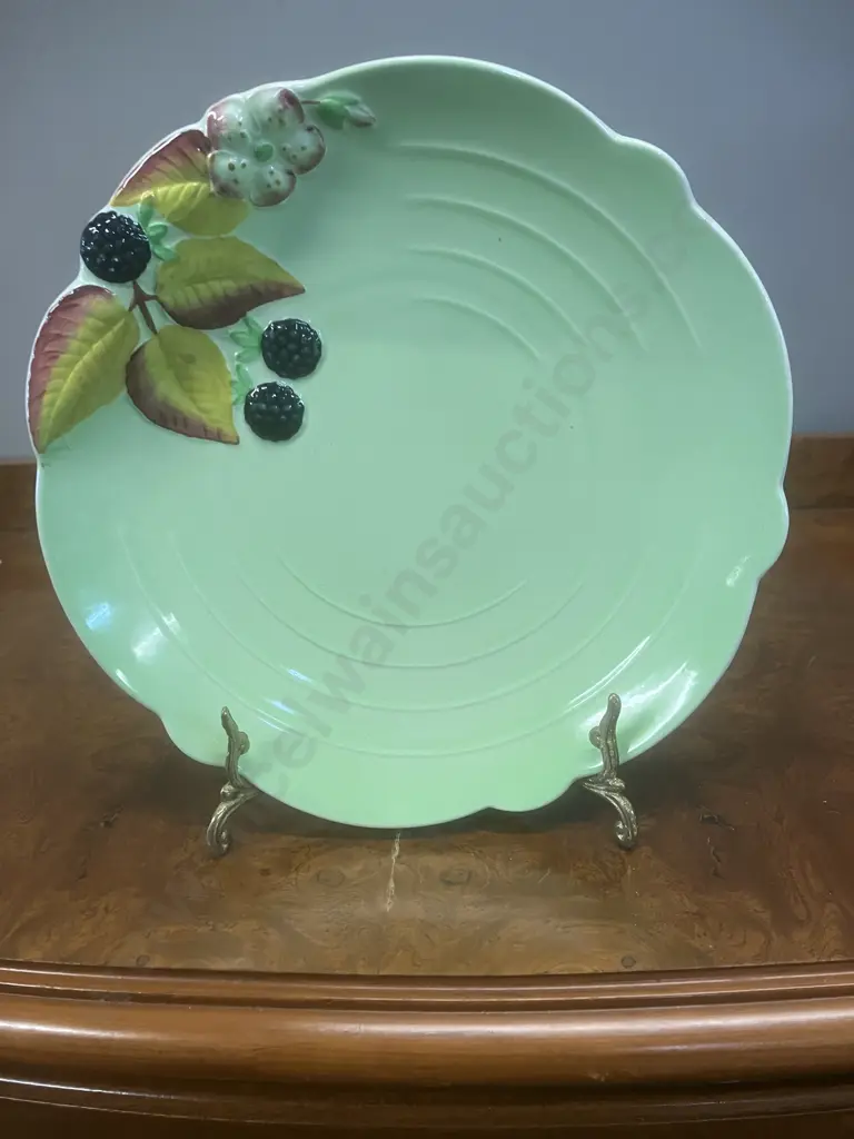 Carlton Ware Blackberry Plate c1937, Australian Design. 21cm Image 1++