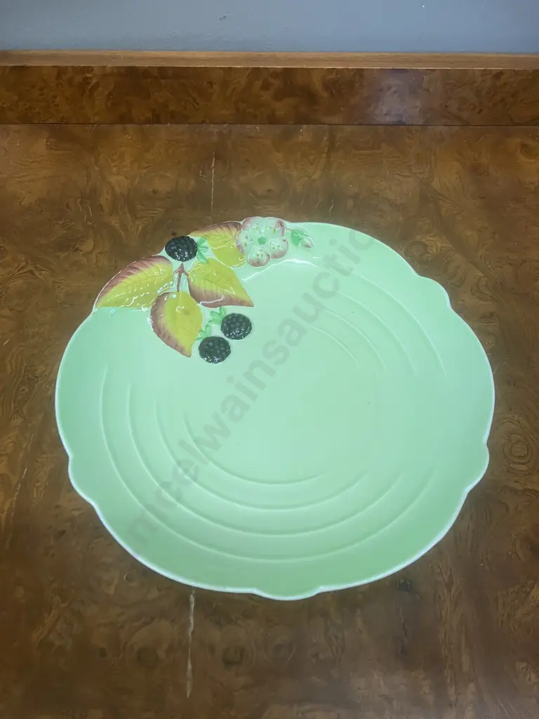 Carlton Ware Blackberry Plate c1937, Australian Design. 21cm Image 1++
