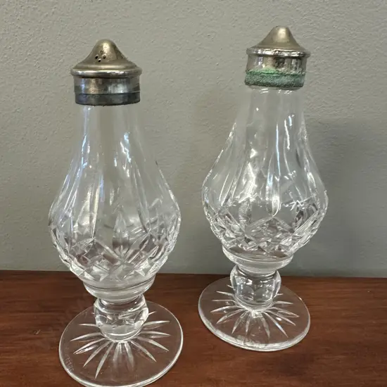 Vintage Tyrone Crystal Victorian Style Shakers
