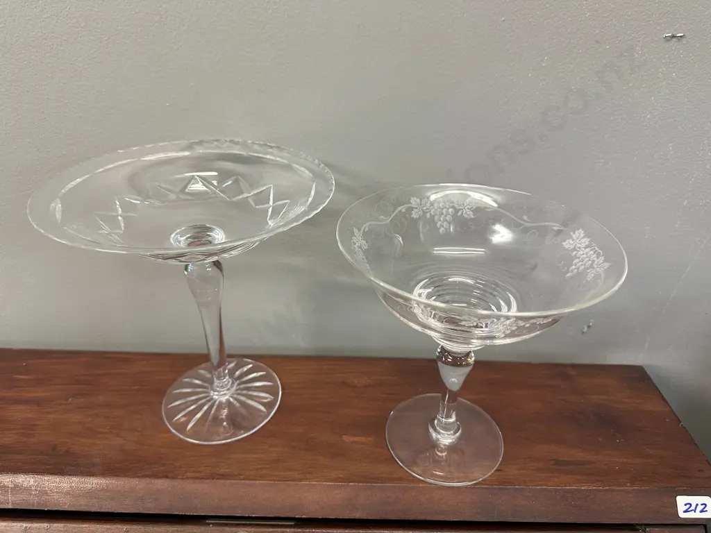 Vintage Crystal Compote Bowls Including Stuart Image 1++