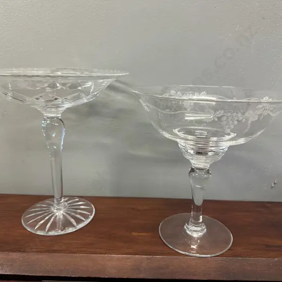Vintage Crystal Compote Bowls Including Stuart