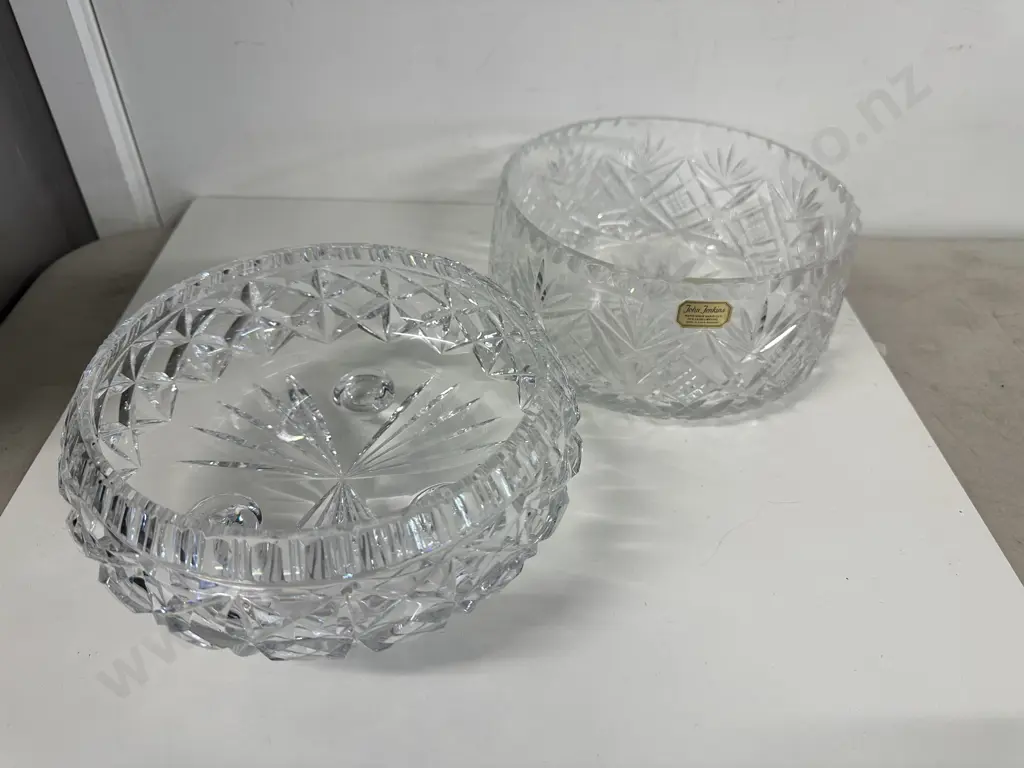 Vintage Crystal Bowls Including John Jenkins &  Tri Footed Image 1++