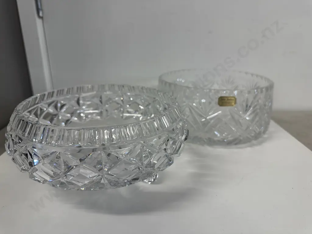 Vintage Crystal Bowls Including John Jenkins &  Tri Footed Image 1++