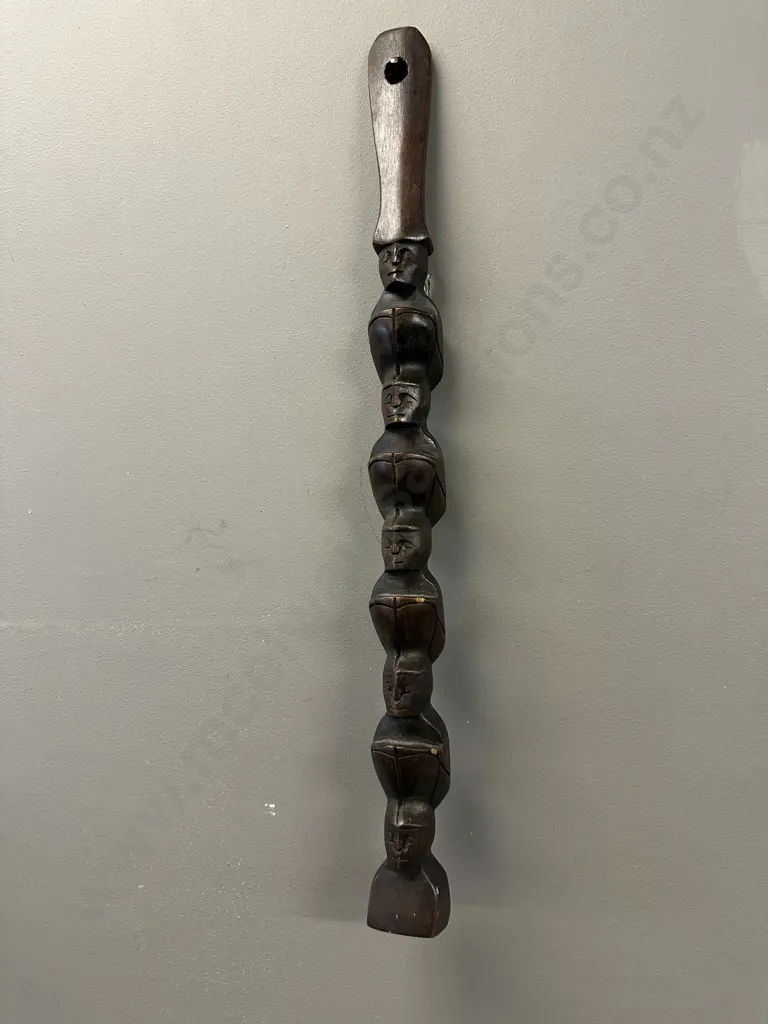 Vintage Wooden Totem Pole Wall Hanging H60cm. Image 1++