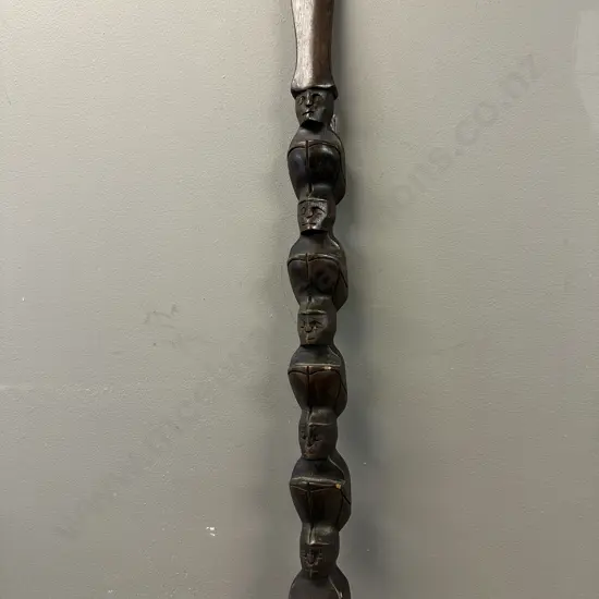 Vintage Wooden Totem Pole Wall Hanging H60cm.