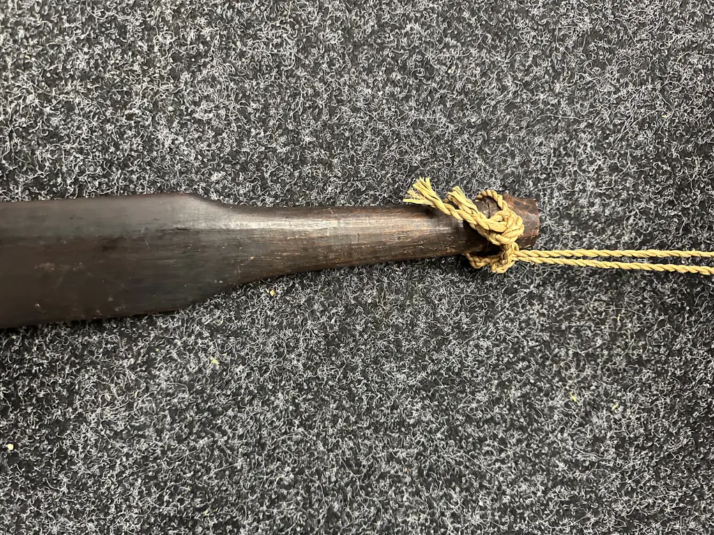 Traditional Wooden Hand Club With Cord Loop H60cm. Image 1++