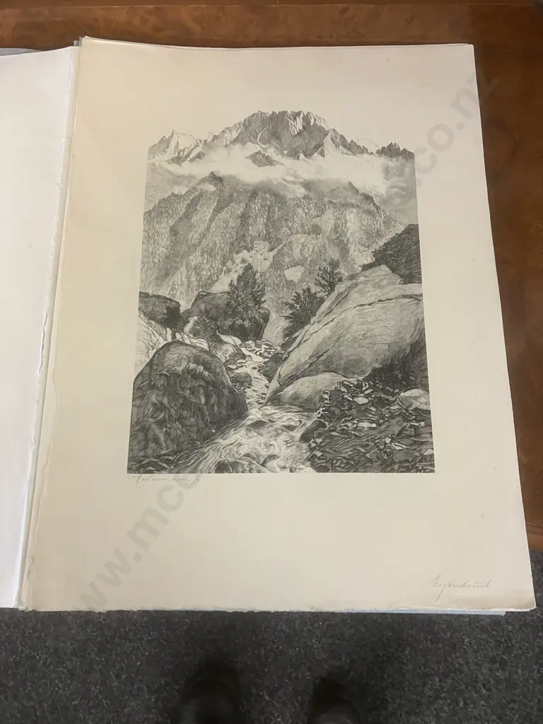 Julius Heilenmann Stuttgart Rare Wood Engraving Portfolio Image 1++