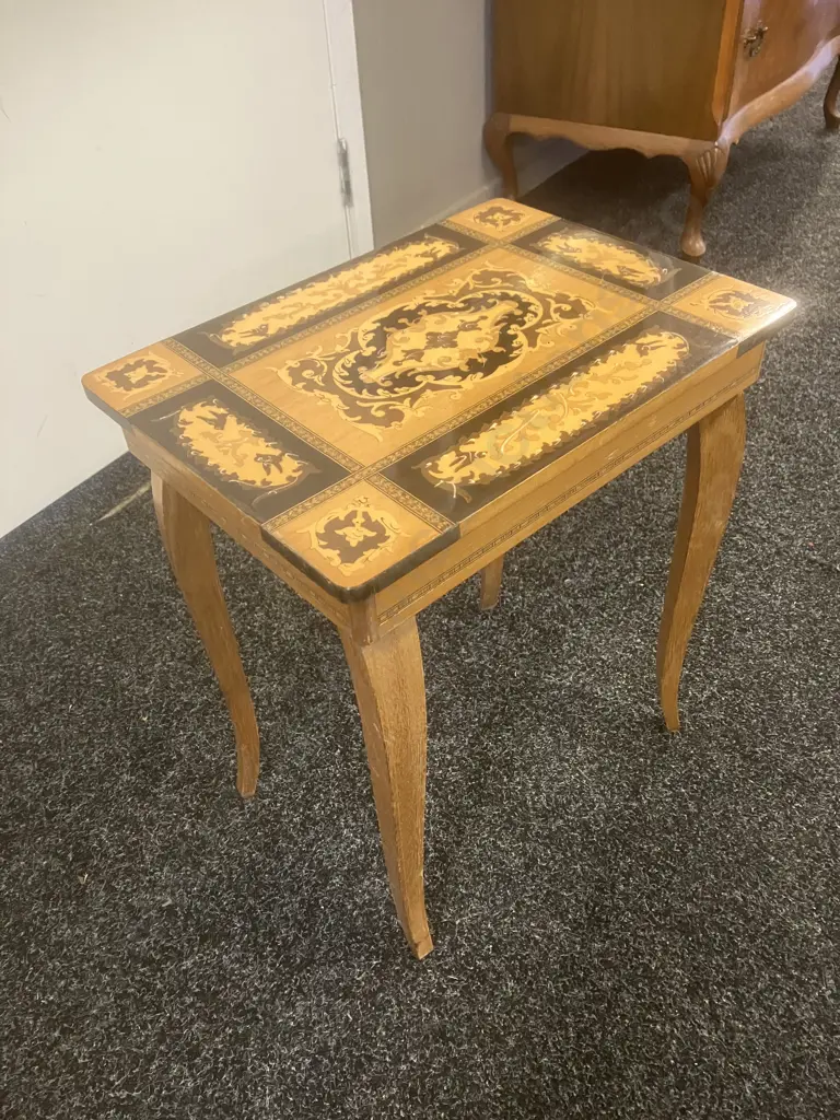 Vintage Italian Style Reuge Music Box Low Table (Torna a Surriento Swiss Musical Movement) Image 1++